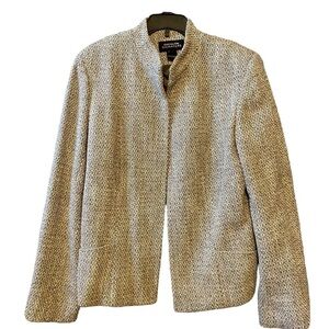 Vintage Jones New York Signature Open Front Blazer Jacket Women Size 10